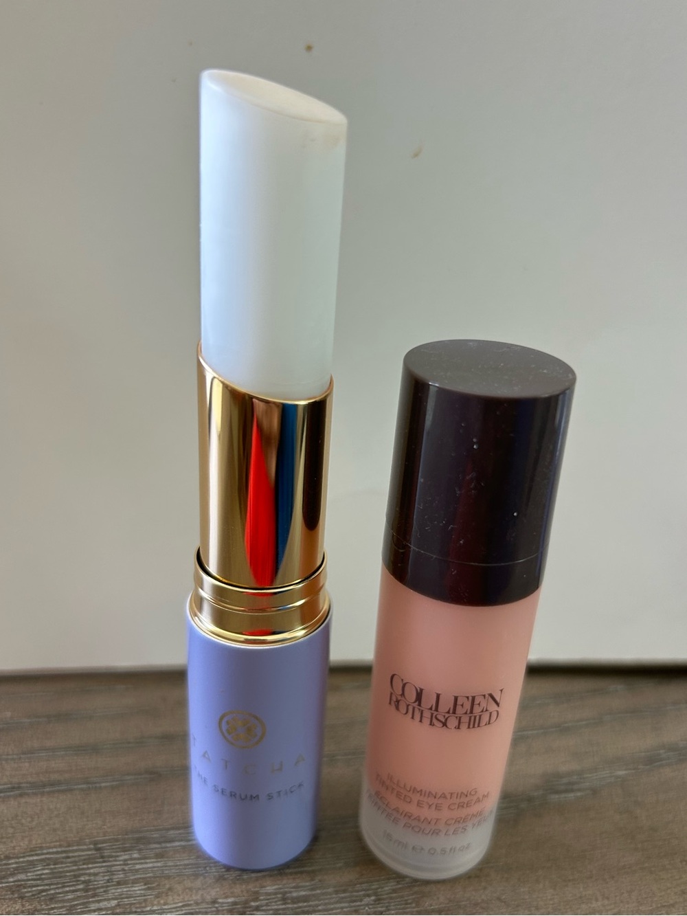Tatcha serum stick  Colleen Rothschild illuminating tinted eye cream